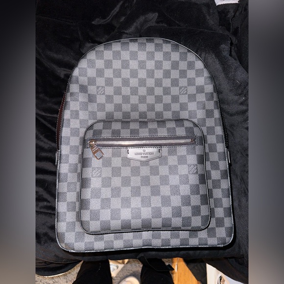 LOUIS VUITTON Josh Damier Graphite Backpack Bag Black- 20% OFF